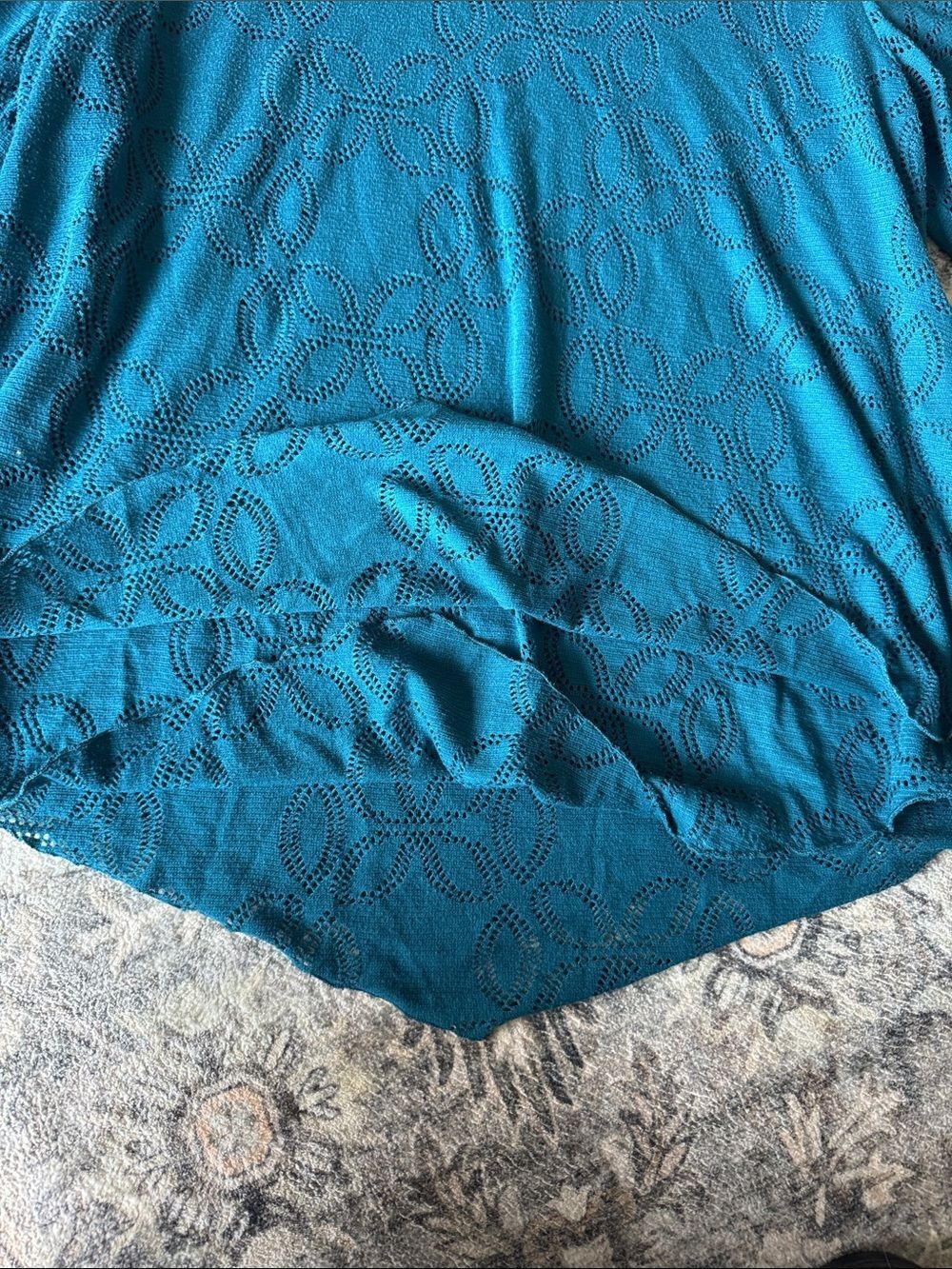 Multiples Lace-Texture 3/4 Sleeve Top - Picture 3 of 6